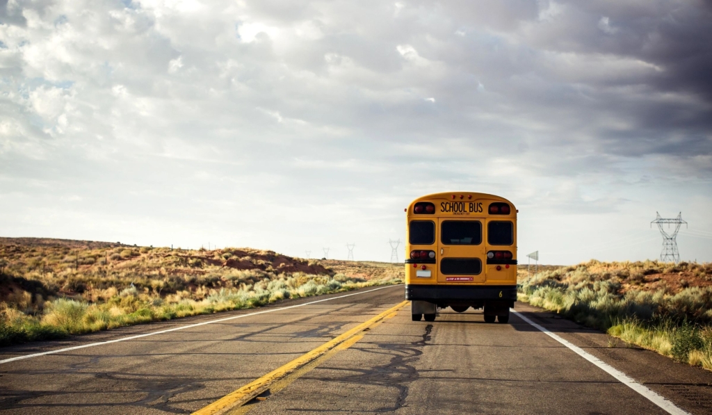School bus on a road